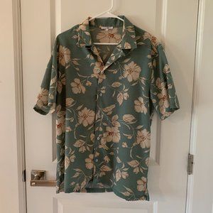 Mens Fashion Nova floral short sleeve button-down size M